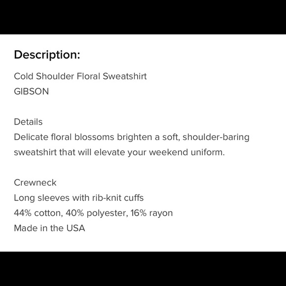 Gibson (Nordstrom) Cold Shoulder Sweatshirt - Picture 7 of 7